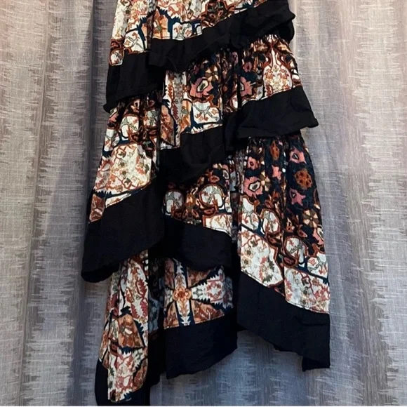 Anthropologie Square-Neck Printed Tiered Midi Dress, NEW - Picture 6 of 15